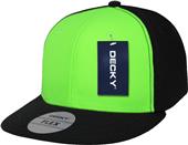 Decky 2 Tone Neon Flat Bill 6-Panel Flex Caps Decky 2 Tone Neon Flat Bill 6-Panel Flex Caps