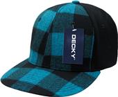 Decky Plaid Flat Bill 6-Panel Flex Caps Decky Plaid Flat Bill 6-Panel Flex Caps