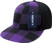 Decky Plaid Flat Bill 6-Panel Flex Caps Decky Plaid Flat Bill 6-Panel Flex Caps