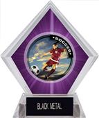 P.R. Female Soccer Purple Diamond Ice Trophy P.R. Female Soccer Purple Diamond Ice Trophy