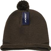 Decky Solid Roll-Up Beanie with Pom Pom Decky Solid Roll-Up Beanie with Pom Pom