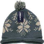 Decky Snowflake Roll-Up Beanie with Pom Decky Snowflake Roll-Up Beanie with Pom
