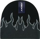 Decky Kids Flame Pattern Fire Beanies Decky Kids Flame Pattern Fire Beanies
