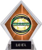 Awards Classic Soccer Orange Diamond Ice Trophy Awards Classic Soccer Orange Diamond Ice Trophy