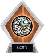 Awards Bust-Out Soccer Orange Diamond Ice Trophy Awards Bust-Out Soccer Orange Diamond Ice Trophy