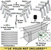Cimarron #24 50x12x10 Batting Cage Nets & Frame Cimarron #24 50x12x10 Batting Cage Nets & Frame