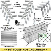 Cimarron #24 60x12x10 Batting Cage Nets & Frame Cimarron #24 60x12x10 Batting Cage Nets & Frame