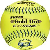 Worth GSL Gold Dot Extreme 12" Slowpitch Softballs Worth GSL Gold Dot Extreme 12" Slowpitch Softballs
