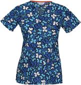 Code Happy V-Neck Fashion Prints Scrub Top Code Happy V-Neck Fashion Prints Scrub Top