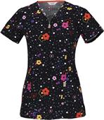 Code Happy Fashion Prints Short Sleeve Scrub Top Code Happy Fashion Prints Short Sleeve Scrub Top