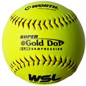 Worth WSL Super Gold Dot 12" Slowpitch Softballs Worth WSL Super Gold Dot 12" Slowpitch Softballs