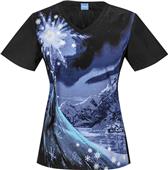 Cherokee Disney Frozen Snow Queen Scrub Top Cherokee Disney Frozen Snow Queen Scrub Top