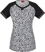 Dickies Women's Peek-A-Boo Neckband Scrub Tops Dickies Women's Peek-A-Boo Neckband Scrub Tops