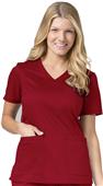 Maevn Blossom Women's Curved V-Neck Scrub Tops Maevn Blossom Women's Curved V-Neck Scrub Tops