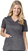 Maevn Blossom Women's Curved V-Neck Scrub Tops Maevn Blossom Women's Curved V-Neck Scrub Tops