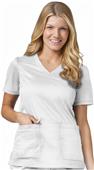 Maevn Blossom Women's Curved V-Neck Scrub Tops Maevn Blossom Women's Curved V-Neck Scrub Tops