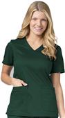 Maevn Blossom Women's Curved V-Neck Scrub Tops Maevn Blossom Women's Curved V-Neck Scrub Tops