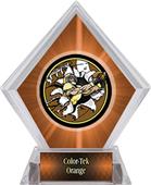 Awards Bust-Out Football Orange Diamond Ice Trophy Awards Bust-Out Football Orange Diamond Ice Trophy