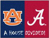 Fan Mats Alabama/Auburn House Divided Mat Fan Mats Alabama/Auburn House Divided Mat