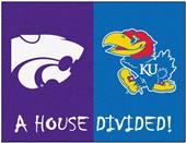 Fan Mats Kansas/Kansas State House Divided Mat Fan Mats Kansas/Kansas State House Divided Mat