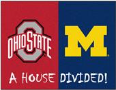 Fan Mats Ohio State/Michigan House Divided Mat Fan Mats Ohio State/Michigan House Divided Mat