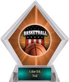 Patriot Basketball Orange Diamond Ice Trophy Patriot Basketball Orange Diamond Ice Trophy