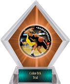 P.R. Female Basketball Orange Diamond Ice Trophy P.R. Female Basketball Orange Diamond Ice Trophy