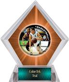 P.R. Male Basketball Orange Diamond Ice Trophy P.R. Male Basketball Orange Diamond Ice Trophy