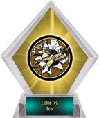 Awards Bust-Out Football Yellow Diamond Ice Trophy Awards Bust-Out Football Yellow Diamond Ice Trophy