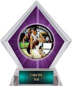 P.R. Male Basketball Purple Diamond Ice Trophy P.R. Male Basketball Purple Diamond Ice Trophy