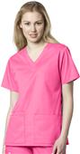 WonderWink Womens Fit V-Neck Scrub Top WonderWink Womens Fit V-Neck Scrub Top