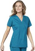 WonderWink Womens Mock Wrap Scrub Top WonderWink Womens Mock Wrap Scrub Top