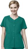 WonderWink Womens Short Sleeve Snap Jacket Scrub WonderWink Womens Short Sleeve Snap Jacket Scrub