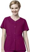 WonderWink Womens Short Sleeve Snap Jacket Scrub WonderWink Womens Short Sleeve Snap Jacket Scrub