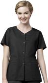 WonderWink Womens Short Sleeve Snap Jacket Scrub WonderWink Womens Short Sleeve Snap Jacket Scrub