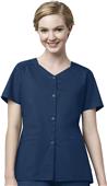WonderWink Womens Short Sleeve Snap Jacket Scrub WonderWink Womens Short Sleeve Snap Jacket Scrub