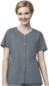 WonderWink Womens Short Sleeve Snap Jacket Scrub WonderWink Womens Short Sleeve Snap Jacket Scrub