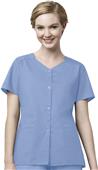 WonderWink Womens Short Sleeve Snap Jacket Scrub WonderWink Womens Short Sleeve Snap Jacket Scrub