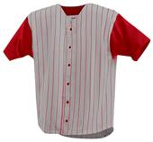 Full Button Pinstripe Baseball Jerseys-Closeout