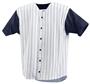 Badger Full Button Pinstripe Baseball Jerseys