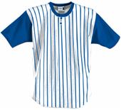 Badger Henley Pinstripe Baseball Jerseys-Closeout