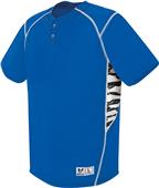 High Five Bandit Print 2-Button Baseball Jersey High Five Bandit Print 2-Button Baseball Jersey