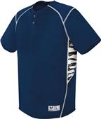 High Five Bandit Print 2-Button Baseball Jersey High Five Bandit Print 2-Button Baseball Jersey