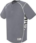 High Five Bandit Print 2-Button Baseball Jersey High Five Bandit Print 2-Button Baseball Jersey