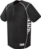 High Five Bandit Print 2-Button Baseball Jersey High Five Bandit Print 2-Button Baseball Jersey