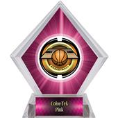 2" Saturn Basketball Pink Diamond Ice Trophy 2" Saturn Basketball Pink Diamond Ice Trophy