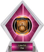 2" Legacy Basketball Pink Diamond Ice Trophy 2" Legacy Basketball Pink Diamond Ice Trophy