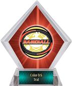 Classic Baseball Red Diamond Ice Trophy Label Classic Baseball Red Diamond Ice Trophy Label