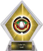 2" Saturn Baseball Yellow Diamond Ice Trophy 2" Saturn Baseball Yellow Diamond Ice Trophy