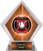 2" Legacy Baseball Orange Diamond Ice Trophy 2" Legacy Baseball Orange Diamond Ice Trophy